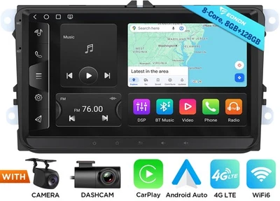 Android 13 8+128G Head Unit Car Stereo Sat Nav WiFi RDS Optical for VW Golf Plus - Image 1 of 4