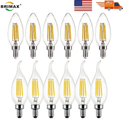BRIMAX Dimmable E12 Candle LED Light Bulbs Replacement Vintage Chandelier Bulbs - Image 1 of 4