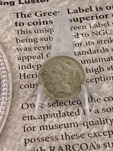 1874 nickel three cent piece TP-5628 - Picture 1 of 2