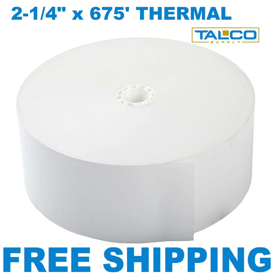 (1) Genmega 2 1/4" x 670' Hvywght Thermal ATM Receipt Paper Roll ~FREE SHIPPING~ - Image 1 of 1
