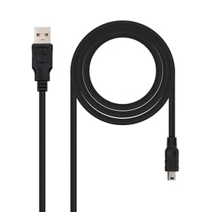 Nanocable - Cable USB 2.0 a USB mini 5 pin tipo A/M-Mini B/M, negro, 1.8m - Imagen 1 de 3