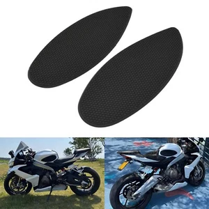 Black Tank Traction Side Pad Knees Grip For APRILIA Tunon 660 / RS660 2021-2023 - Picture 1 of 7