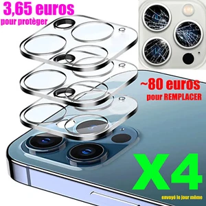 Verre Trempé Coque Protection iphone 16 15 14 13 12 pro max Arrière Camera Photo - Photo 1 sur 26