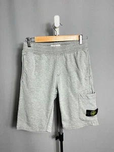 Stone Island Junior Cargo Sweat Shorts Grey Cotton Sz 12 boy - Picture 1 of 11