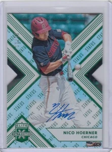 2018 PANINI ELITE NICO HOERNER CHICAGO CUBS DIE CUT ROOKIE ON CARD AUTO #D25 RC - Picture 1 of 1