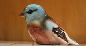 WIEN KERAMOS BLUE BIRD Tail Down Ceramic BIRD FIGURINE Made in Austria - Picture 1 of 5