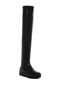 LFL Biggie Women's black platform over knee high boots sz. 7.5 - Picture 1 of 3