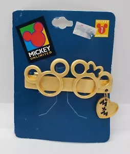RARO Vintage Nuovo Vecchio Stock Topolino Unlimited Ottone Disney Topolino e Minney Barrett - Foto 1 di 5