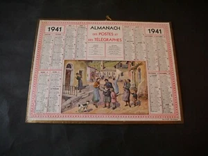ALMANACH DES POSTES ET DES TÉLÉGRAPHES 1941 RARE L'HEURE ATTENDUE DE LA FACTRICE - Picture 1 of 2