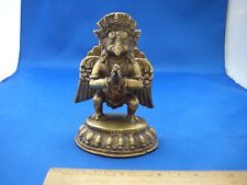 Vintage INDIAN Bronze HINDU Devotional GARUDA FIGURINE -4 1/2 inches
