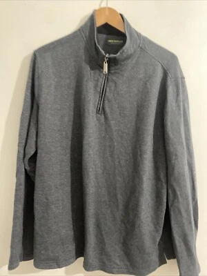 Pulôver masculino John Bartlett Consensus XL 1/4 zíper manga longa azul golfe - Imagem 1 de 3