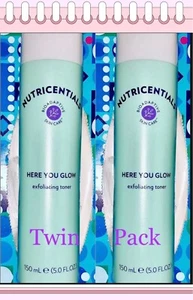 2x Authentic Nu Skin NuSkin Nutricentials Bioadap.HERE YOU GLOW ExfoliatingToner - Picture 1 of 5