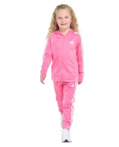 Adidas Kids 2-Piece Activewear Set Pink Or Purple - Picture 1 of 9