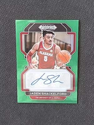 JADEN SHACKELFORD Alabama Basketball Panini Prizm Autograph Rookie Card Auto NBA - Image 1 of 2
