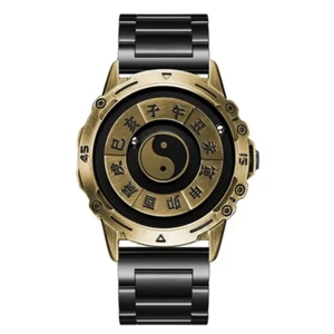 New Men's Watch Magnetic Ball Quartz Wristwatch Waterproof Stainless Steel Watch - Picture 1 of 13