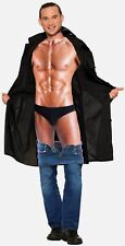 The Flasher Male Fake Muscular Body Adult Costume Up To A Chest 42" Halloween 