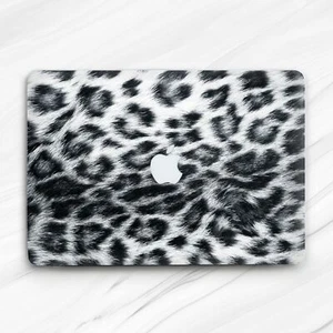 Estuche rígido de piel de leopardo de las nieves animal para Macbook Air 13 Pro 16 13 14 15 - Imagen 1 de 4
