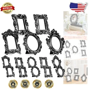 Lightweight Vintage Resin Picture Frames - 15 Mini Baroque Displays for Events - Picture 1 of 9