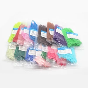 100Pcs/Bag Cable Ties 18 Colors 2.5Mmx100Mm 2.5Mm*100Mm Self-Locking Nylon Wire - Picture 1 of 22