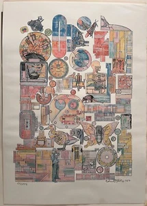 Eduardo Paolozzi . where reality lies 1982 , signed - Imagen 1 de 6
