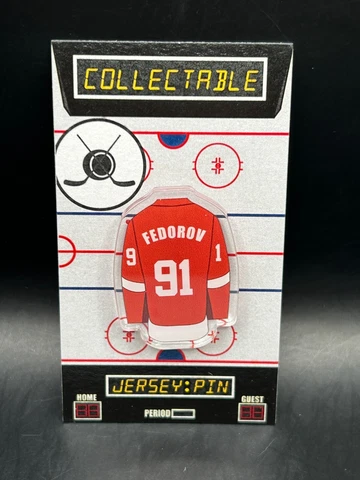 Detroit Red Wings Sergei Fedorov jersey lapel pin-Classic RINK Collectable Cover