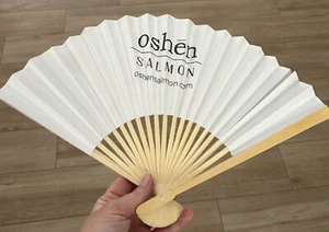 NEW Hand-Held Manual Hand Fan, Portable, Travel, Fits In Purse, Oshen Salmon - Picture 1 of 5