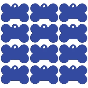 20pcs Bulk Blank Dog ID Tags Personalized Aluminum Bone Pet Name Collar Disc S-L - Picture 1 of 21