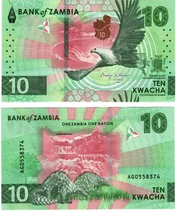 Billete de 10 Kwacha Zambia P62 2025 nuevo UNC - Imagen 1 de 1