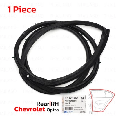 For Chevrolet Optra Sedan 2008 - '13 Rear Right Door Rubber Seal Weatherstrip Foto 1 de 4