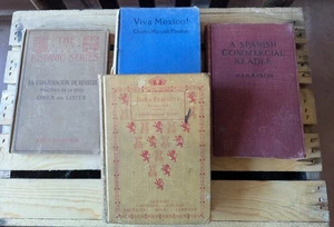 Antique Books Lot/4 Three In Spanish. One In English. 1903-1921 See Pics & Desc - Imagen 1 de 9