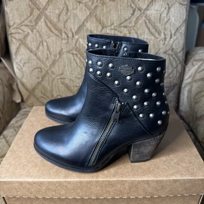 Botines negros Harley-Davidson Wexford para mujer - talla 6M nuevos Foto 1 de 4