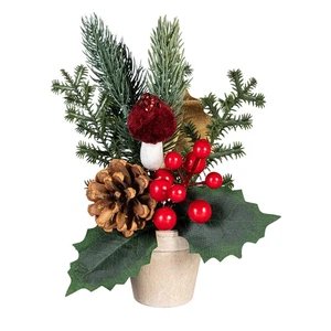 Woodland Storybook Faux Floral Table Decor Artificial Pine Cone and Berry Floral - Picture 1 of 2