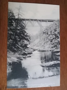 c1907 B&O Bridge, Connoquenessing River, Ellwood City, PA, Rotograph - Picture 1 of 2