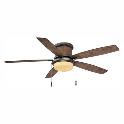 Roanoke 56" Indoor/Outdoor Natural Iron Ceiling Fan w/ LED Bulbs - Image 1 of 2