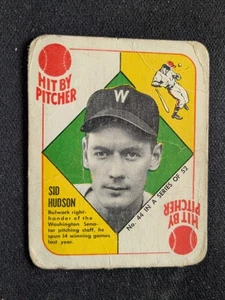 1951 Topps Red Backs Baseball Card # 44 Sid Hudson - Washington Senators (GD) - Picture 1 of 3