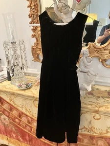 Beautiful GIRLS  “RACHEL RILEY” Black velvet dress double zipper belt - Picture 1 of 5