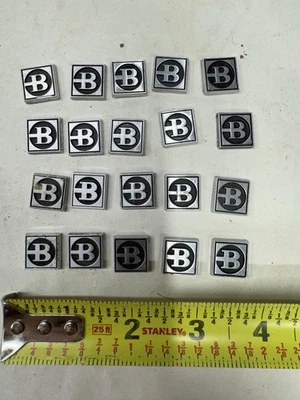 Lot Of 20 Calculator Burroughs Metal 1/2” Label Name Vintage IBM B - Image 1 of 4