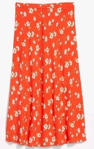 Falda midi para mujer Old Navy crepé línea A talla L 12-14 N6 nueva con etiquetas - Imagen 1 de 9