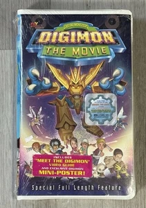 Rare Digimon: The Movie VHS 2001 Clamshell Case SEALED - Imagen 1 de 2