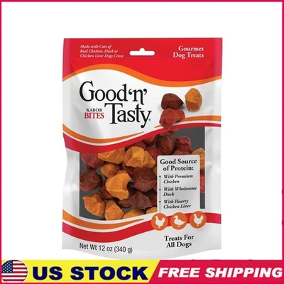 Dog Treats Kabob Bites Assorted Chicken Duck Liver 12oz Long Lasting Chews New - Image 1 of 4