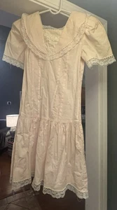 Juniors Gunne Sax/ Jessica McClintock Pale Pink Dress Size 8, Vintage - Picture 1 of 8