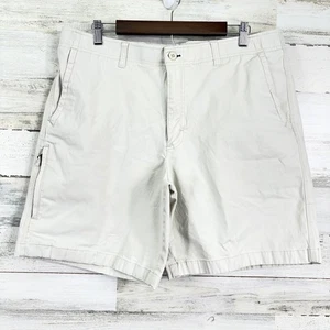 L.L.Bean Classic Fit Stone Tan 8" Inseam Shorts Mens Size 38 Cotton Blend - Picture 1 of 12
