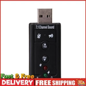 7.1 Channel Audio Mic Speaker Adapter USB 2.0 USB Audio Adapter for Laptop PC - Afbeelding 1 van 4