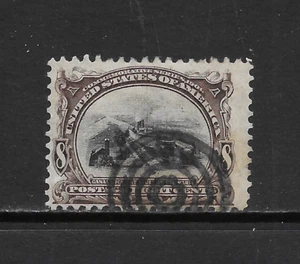 UNITED STATES SCOTT 298 USED FINE - 1901 8c VIO BRN & BLK  - PAN-AMERICAN ISSUE - Picture 1 of 2