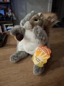 "Marioneta de mano de ardilla gris Folkmanis nueva con etiquetas felpa de 12""" - Imagen 1 de 4