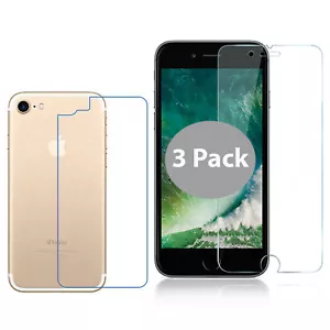x3 Soft Film Screen Protector for Apple iPhone SE 2022 3rd Gen Front and Back - Picture 1 of 9