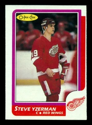 1986-87 OPC O PEE CHEE NHL #11 STEVE YZERMAN HOF EX-NM DETROIT RED WINGS Card - Image 1 of 2