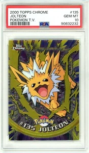 Pokemon Jolteon Topps Chrome #135 PSA 10 Gem Mint - Picture 1 of 2