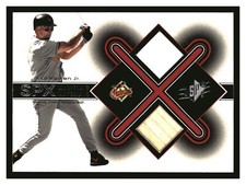2001 Upper Deck SPx Cal Ripken Jr. Winning Materials Dual Bat & Jersey Patch #CR
