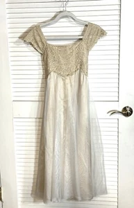 Monsoon Estella Dress Girls 12 13 Years White Gold Occasion Wedding New - Picture 1 of 11